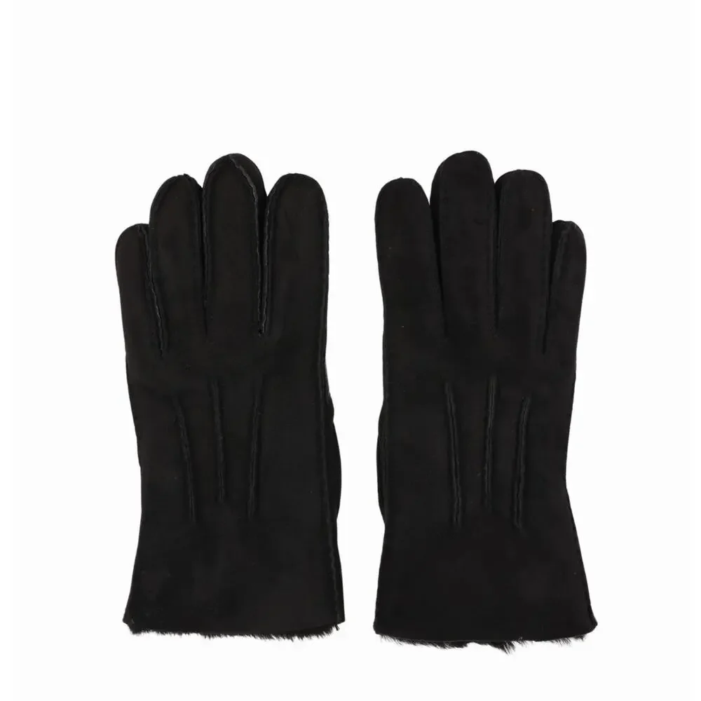 UGG 301752 M Contrast Sheepskin Glove, Black, Large NWOT (AQ21)
